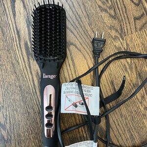 Lange Black and Pink Hair Straightening Brush